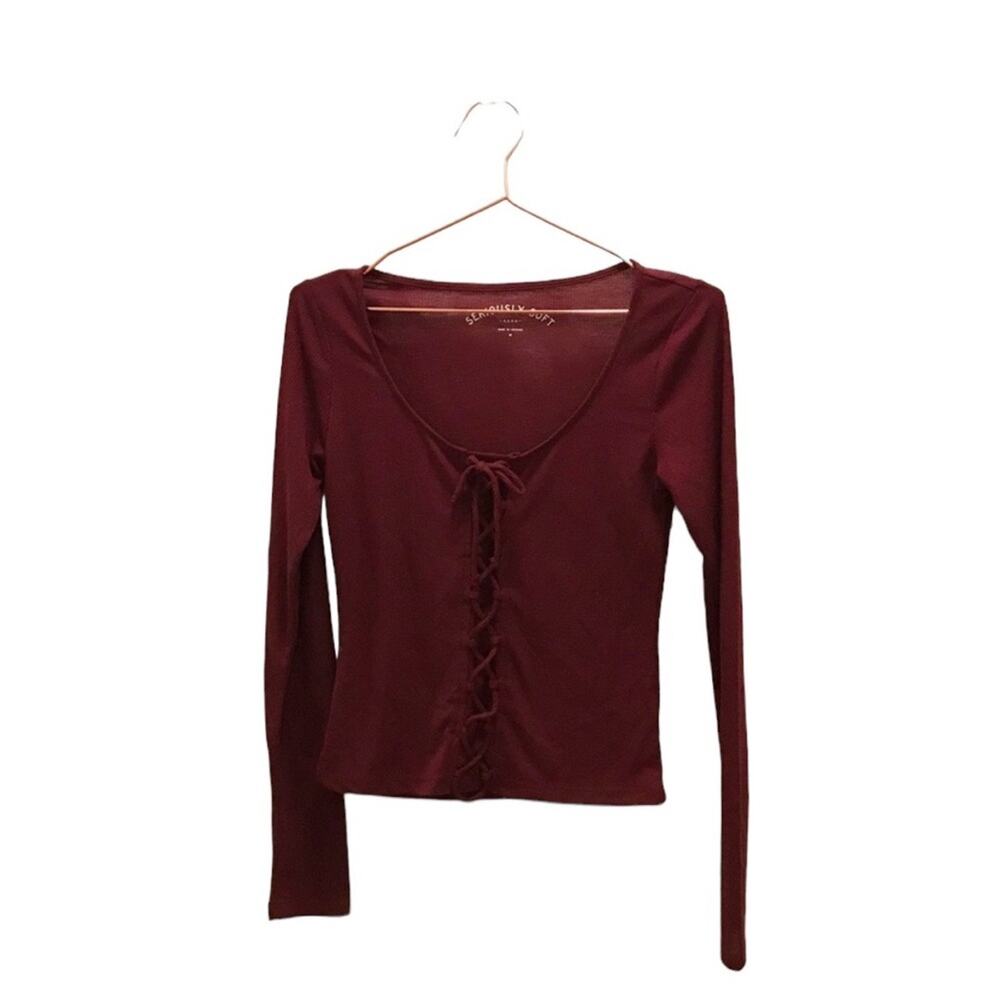 AERO Soft Long Sleeve Cropped Top - Size Medium